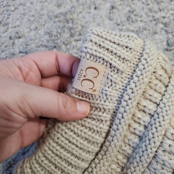 C.c Kids Beige Beanie - Picture 6 of 8